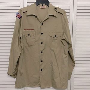 Adult Size Medium Official BSA Boy Scouts of America Uniform Long Sleeve Shirt